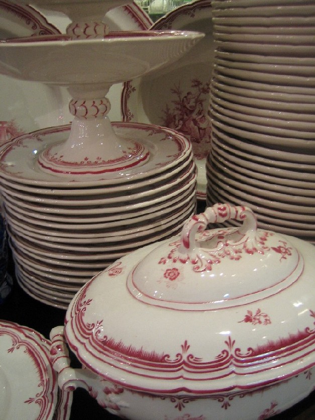 Service à Dessert Wedgwood Asiatic Pheasant 13 Pièces - Rose Vintage Années 1920-1949