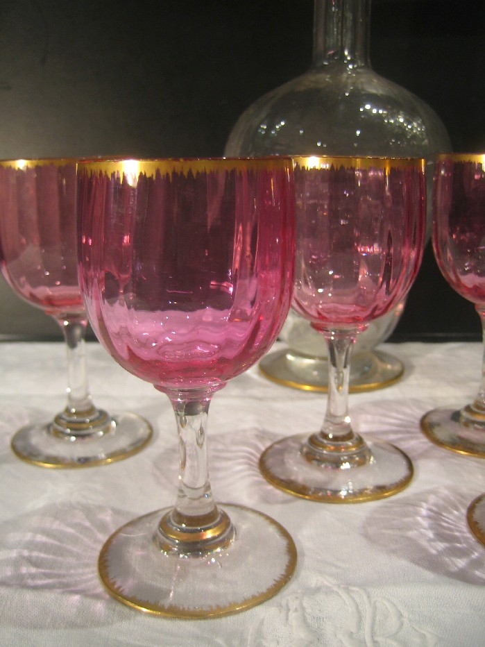verre cristal rose