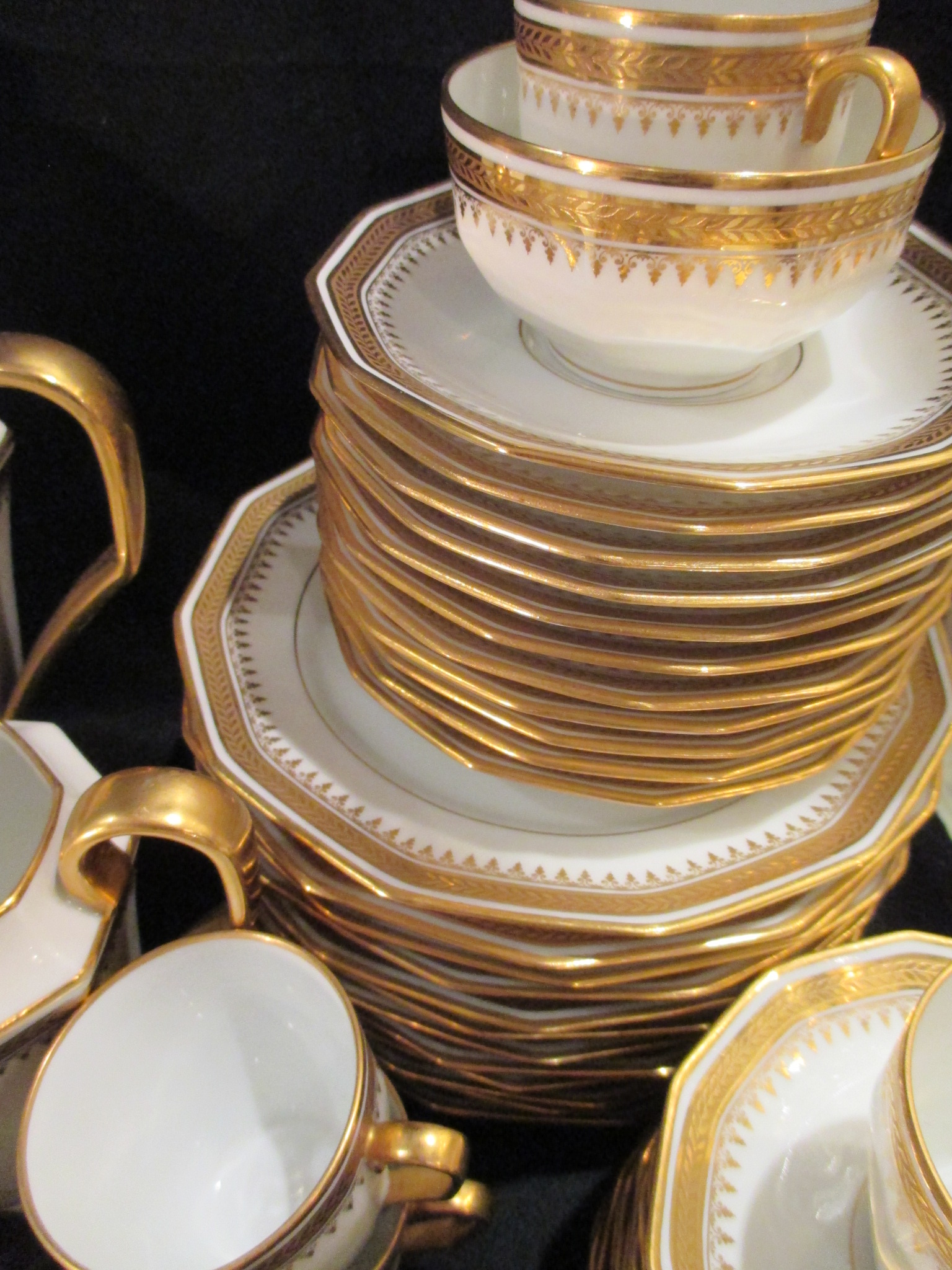 Service De Table Porcelaine Legrand – 30 Pièces, Fait Main, Floral, France